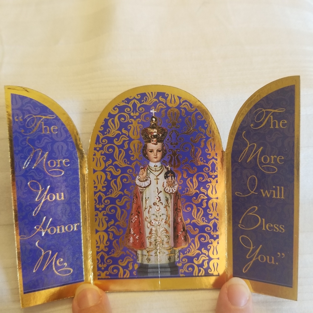 New League Miraculous Infant Jesus Prague Card